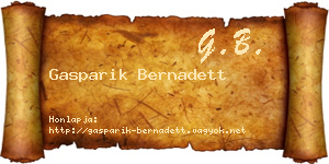 Gasparik Bernadett névjegykártya